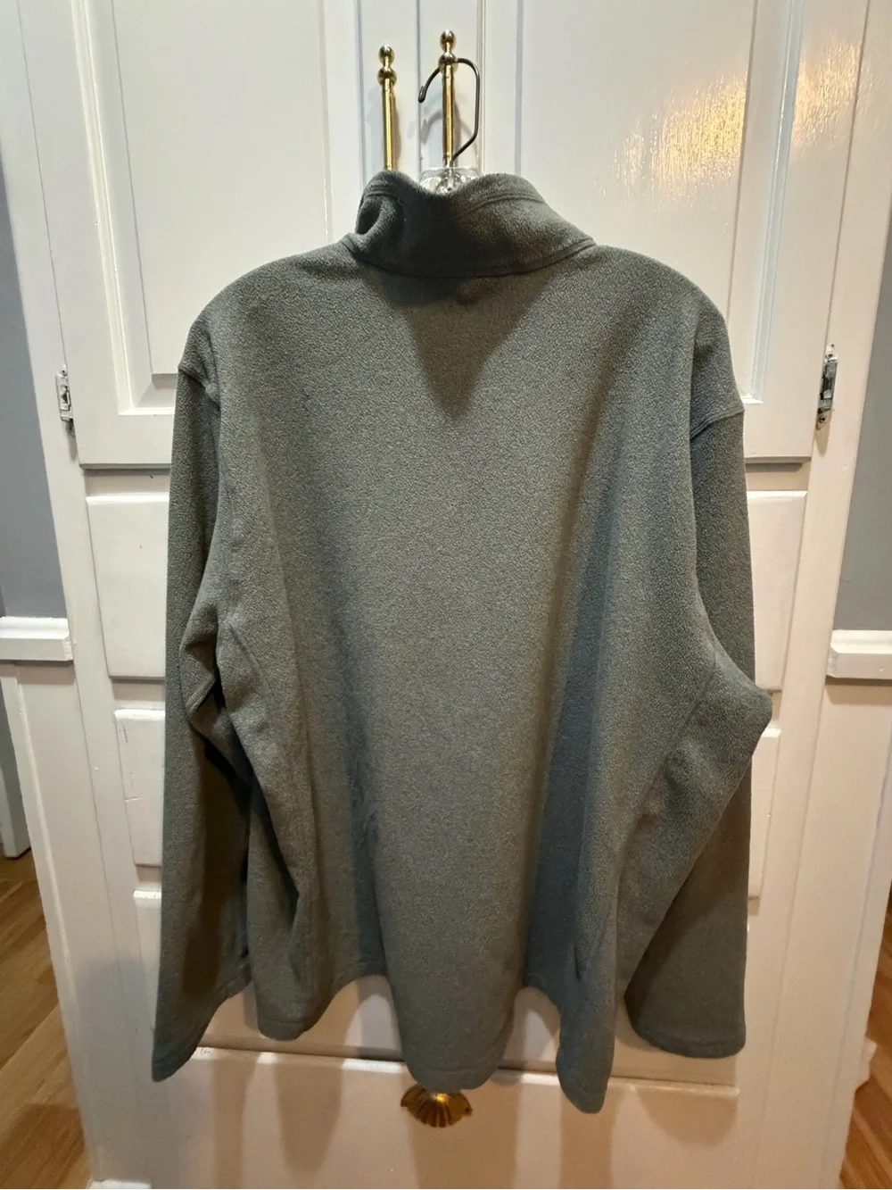 The North Face 1/4 Zip Pullover Men XL Gray Fleece Mock Neck Outerwear Sweater